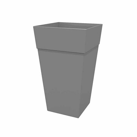 BBQ INNOVATIONS 25 in. Finley Plastic Planter Cement BB2744991